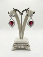 American Diamond Heart Stone Earrings |Heart-Shaped Earrings Earrings