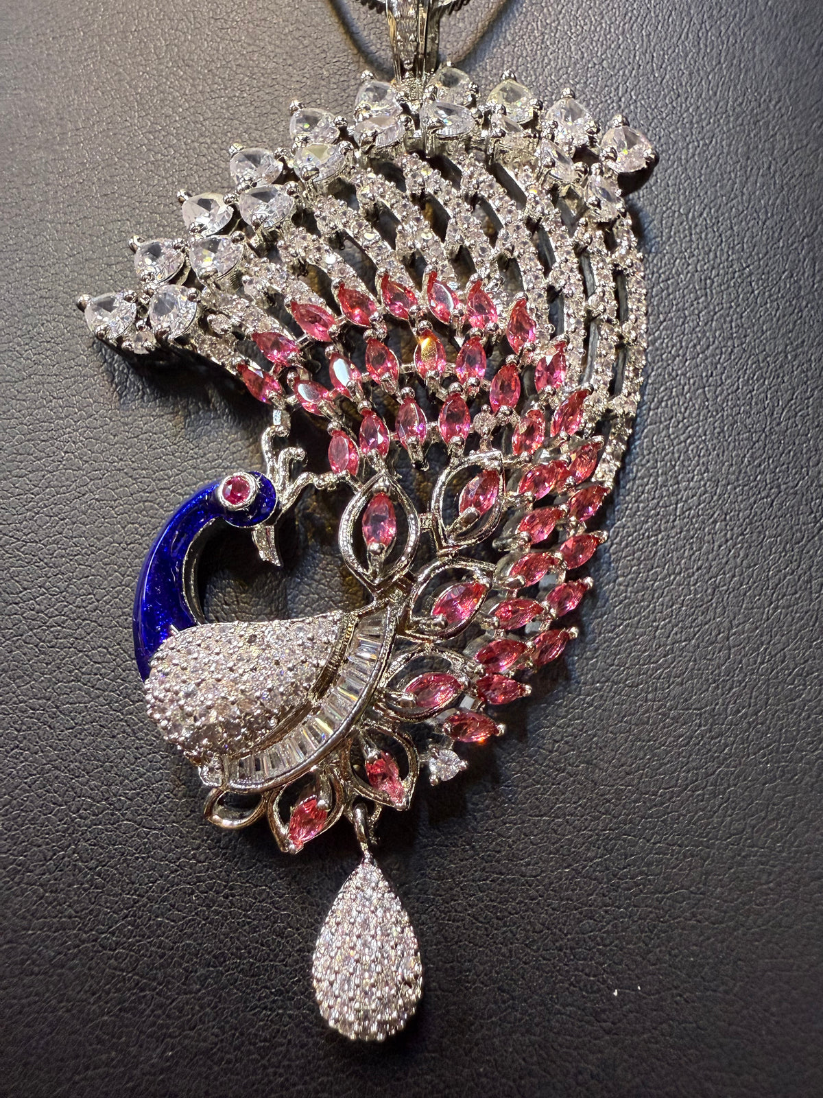 Peacock Pendants Set with earrings | Peacock full wing open– Famaza Couture