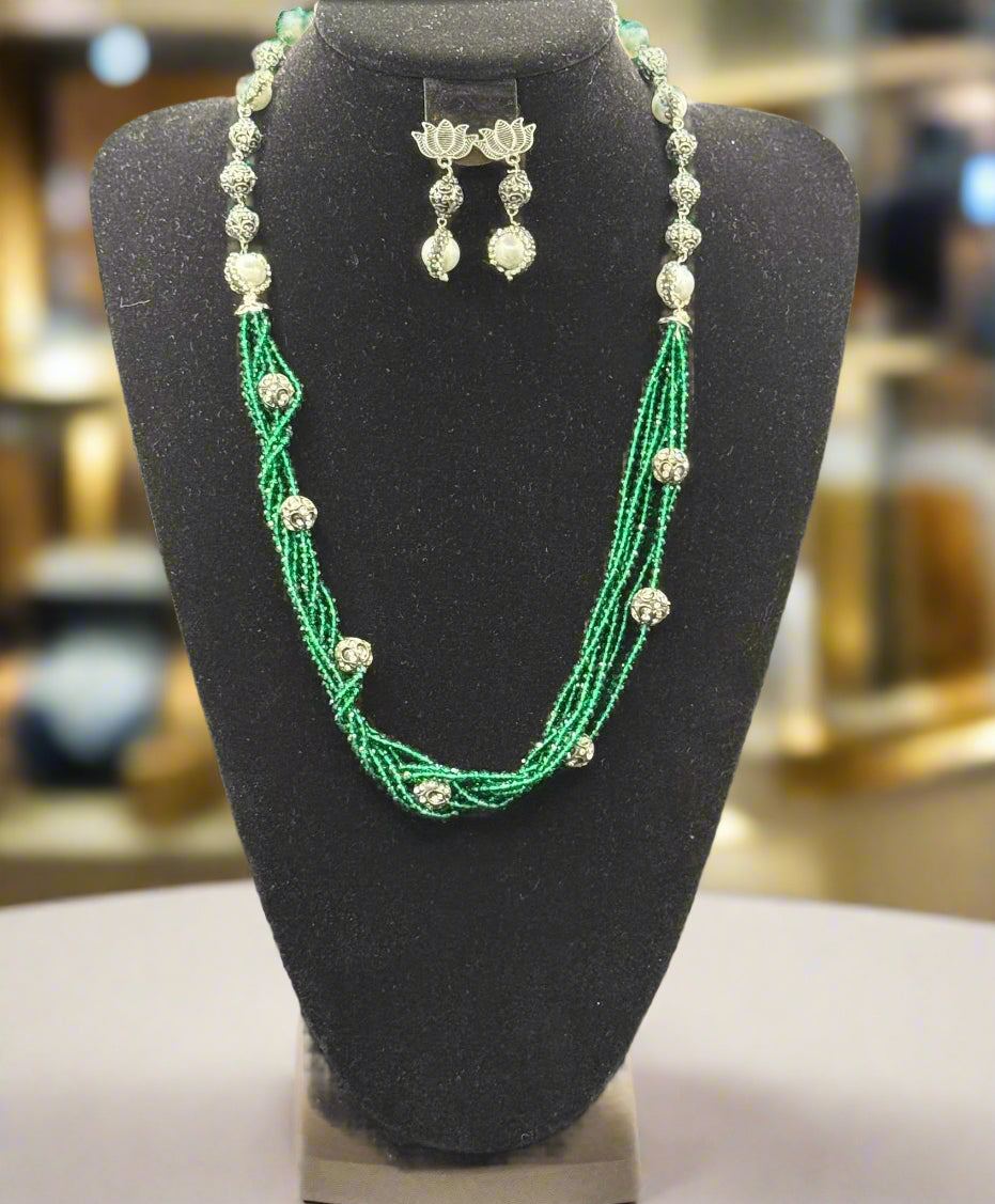 Fusion Twisted Layer Beaded Mala Set | Regal Jewellery – Famaza Couture