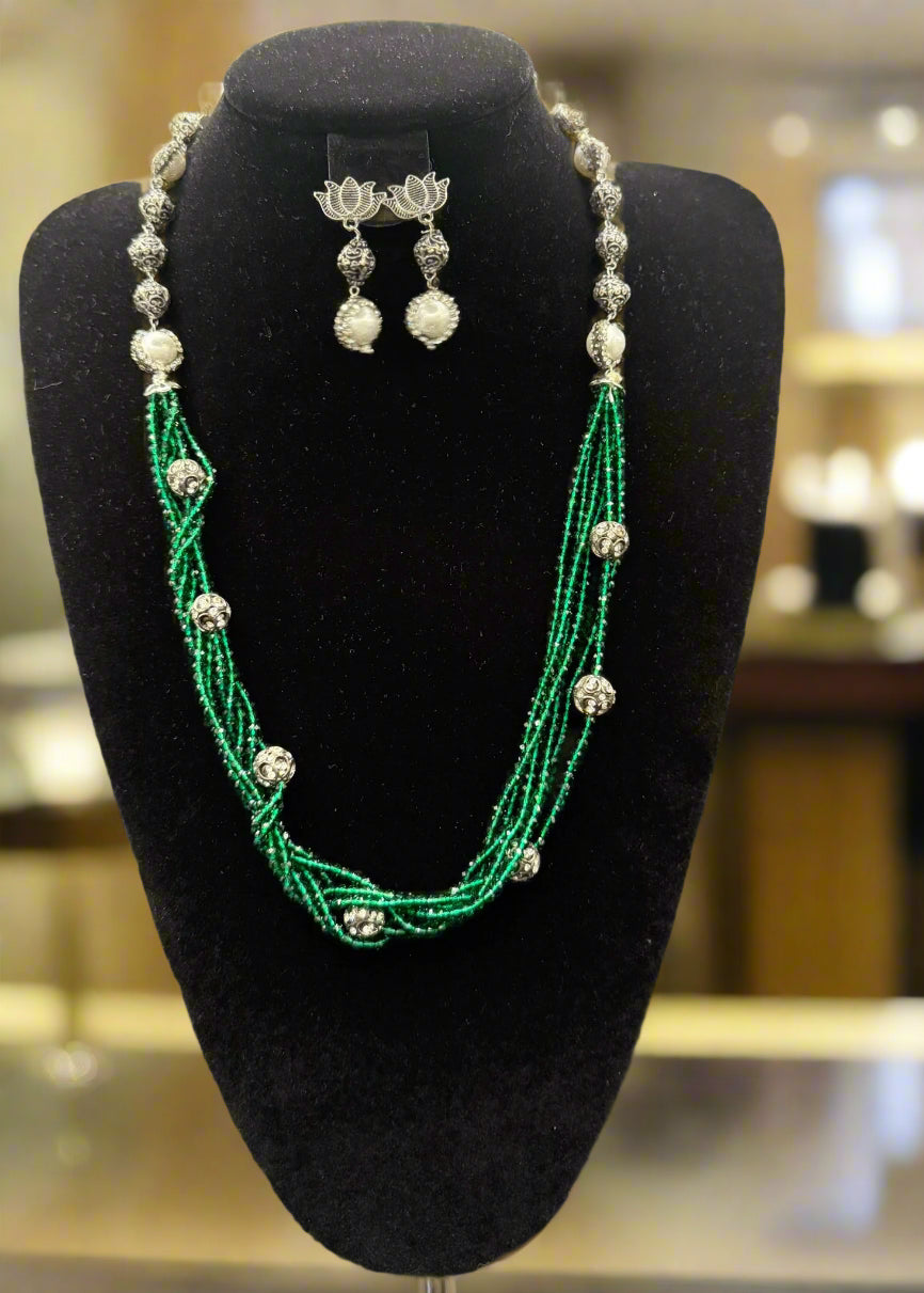 Fusion Twisted Layer Beaded Mala Set | Regal Jewellery – Famaza Couture