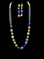Tanjore Art Meenakari beaded Mala Set | Regal Bridal Necklace – Famaza Couture