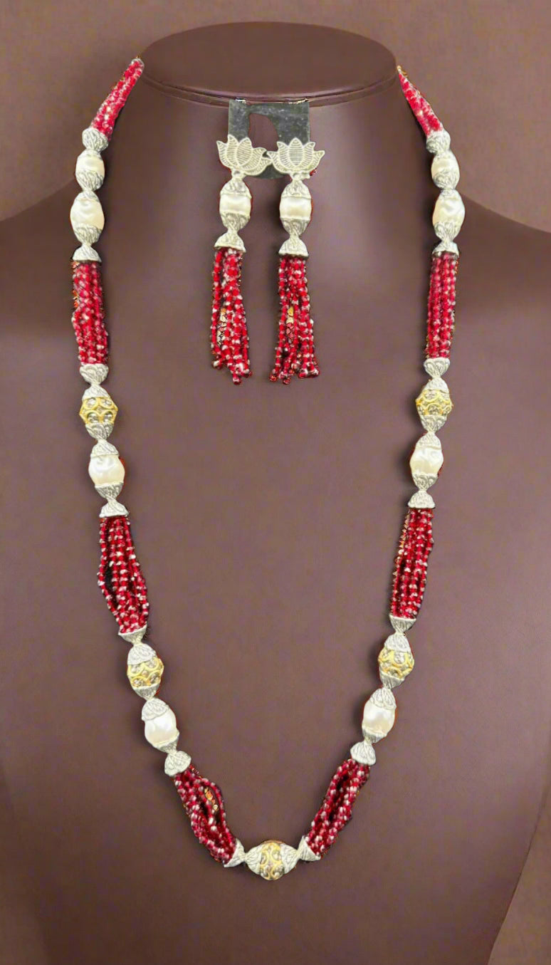 Real crystal beaded/MOP Mala Set | Regal Jewellery– Famaza Couture