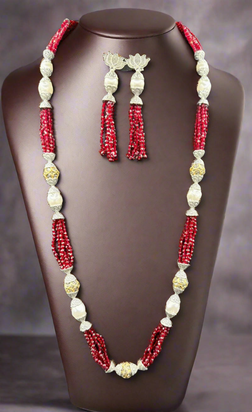 Real crystal beaded/MOP Mala Set | Regal Jewellery– Famaza Couture