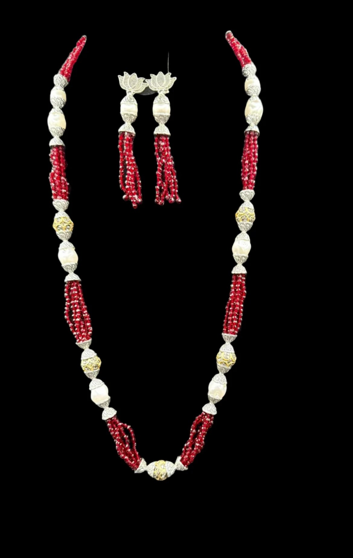 Real crystal beaded/MOP Mala Set | Regal Jewellery– Famaza Couture