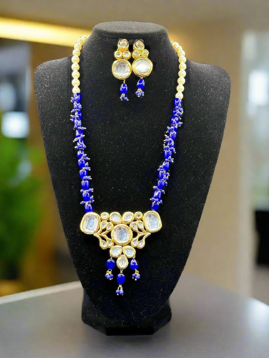 Tanjore Art Meenakari Kundan Rani Mala Set | Regal Bridal Necklace – Famaza Couture