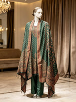 Premium Kanni Embroidered Silk Kurta Set with Pure Raw Silk Trousers