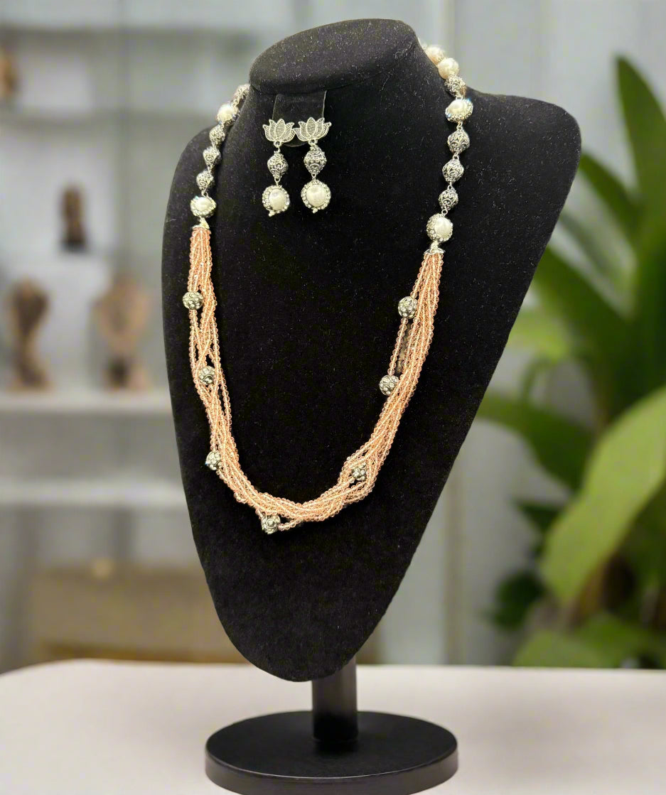 Fusion Twisted Layer Beaded Mala Set | Regal Jewellery – Famaza Couture