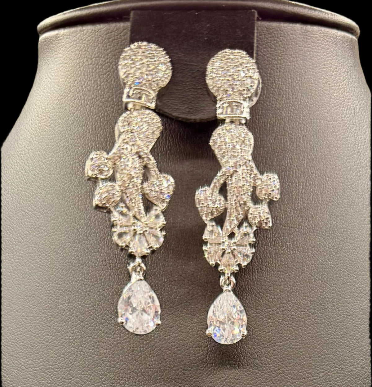 Luxury Handcrafted AD Look Necklace & Earring Set | Elegant Bridal Jewellery – Famaza Couture