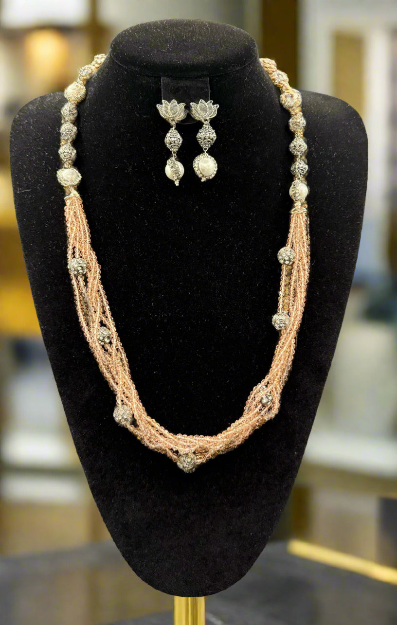 Fusion Twisted Layer Beaded Mala Set | Regal Jewellery – Famaza Couture