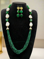 Bollywood Style Monalisa Stone & Crystal Beaded Mala Set | Regal Jewellery – Famaza Couture