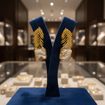 Baroque Mother of Pearl feather Earrings | Handcrafted Anti-Tarnish Jewellery – Famaza Couture