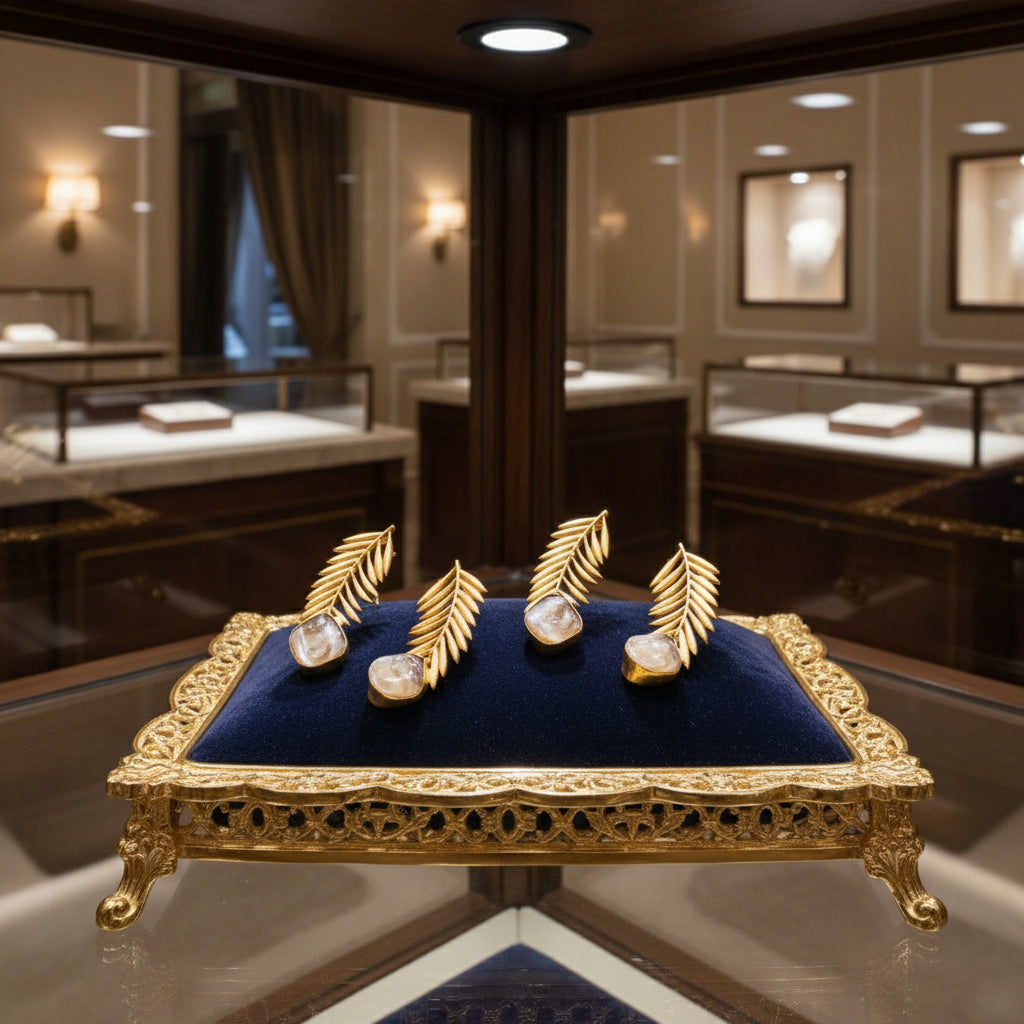 Baroque Mother of Pearl feather Earrings | Handcrafted Anti-Tarnish Jewellery – Famaza Couture