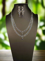 The Regal Majesty Double Layer AD Jewellery Set - Premium Luxury Jewellery | Famaza Couture