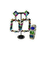 Rainbow Multi Sapphire Earrings
