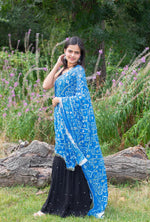 Bhandhani Dupatta/Chunni/Urrhni/Scarf - Blue