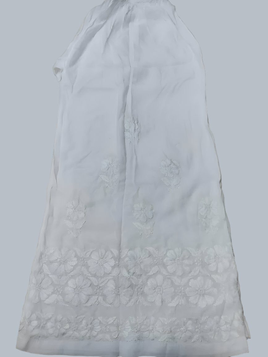 Wide-Leg Modal Trousers with Exquisite Handmade Embroidery