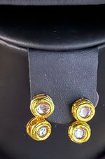 Gold plated Kundun sleek Choker Necklace set | Elegant Party & Bridal Jewellery – Famaza Couture