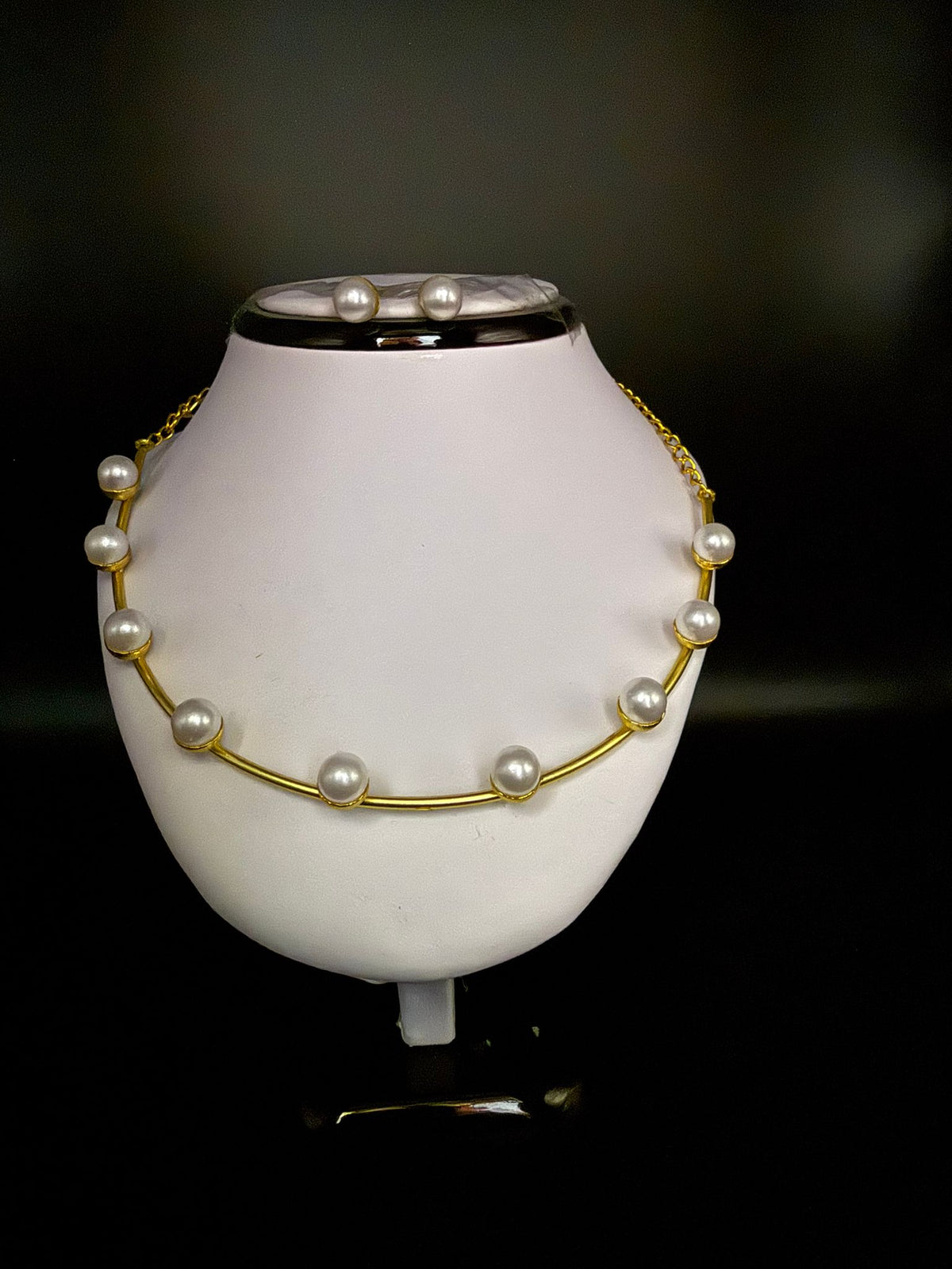 Pearl Choker necklace set | Spotlight necklace– Famaza Couture