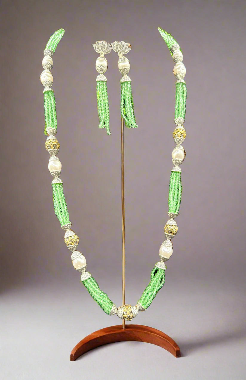 Real crystal beaded/MOP Mala Set | Regal Jewellery– Famaza Couture
