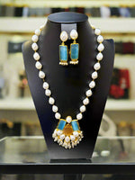 Mother of pearl & Mona lisa stone Mala Set | Regal Jewellery – Famaza Couture