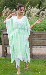 Azmat Chikankari Kaftan dress