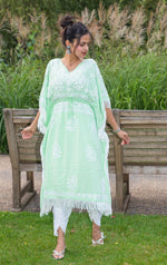 Azmat Chikankari Kaftan dress