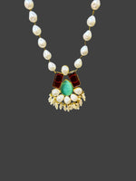 Mother of pearl & Mona lisa stone Mala Set | Regal Jewellery – Famaza Couture