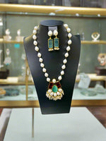 Mother of pearl & Mona lisa stone Mala Set | Regal Jewellery – Famaza Couture