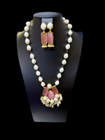 Mother of pearl & Mona lisa stone Mala Set | Regal Jewellery – Famaza Couture