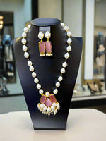 Mother of pearl & Mona lisa stone Mala Set | Regal Jewellery – Famaza Couture