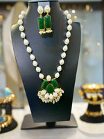 Mother of pearl & Mona lisa stone Mala Set | Regal Jewellery – Famaza Couture