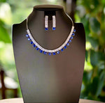 Artificial American diamond choker necklace set| Elegant jewellery Famaza couture