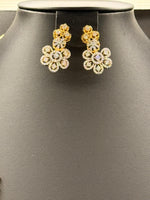 Gold Plated FloralSet with White Accents | Necklace & Earrings | Famaza couture