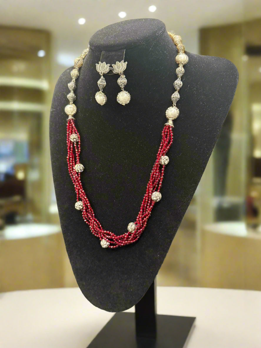 Fusion Twisted Layer Beaded Mala Set | Regal Jewellery – Famaza Couture