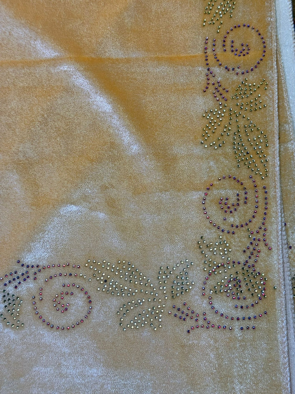 Exquisite Velvet stole with Swarovski work| Elegance for Winter – Famaza Couture