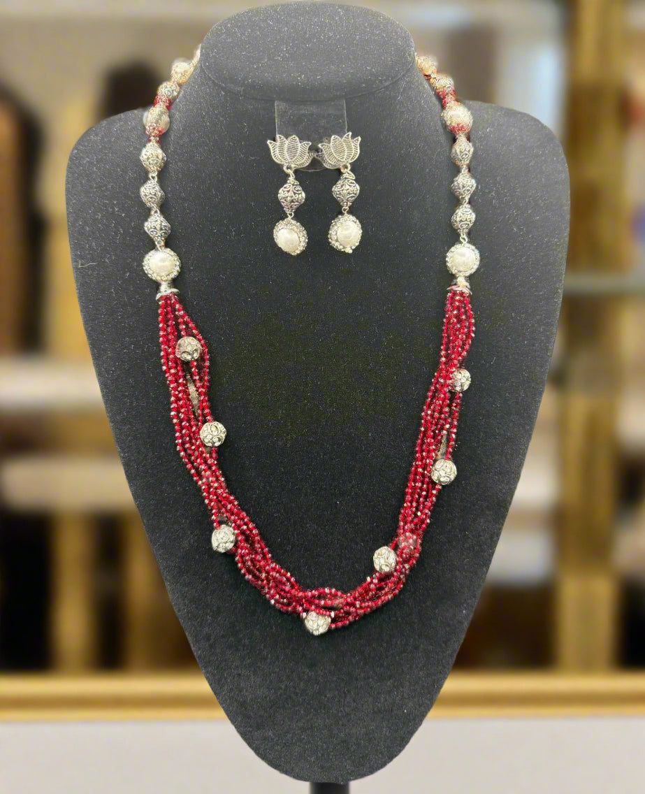Fusion Twisted Layer Beaded Mala Set | Regal Jewellery – Famaza Couture