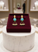 Mona Lisa pendulum Earrings | Handcrafted Statement Jewellery – Famaza Couture