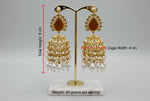 Royal Monalisa Stone & Coin Golden Earrings | Bridal & Partywear Wembley
