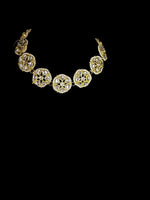 white pachi kundan chocker necklace set | Elegant Bridal Jewellery – Famaza Couture