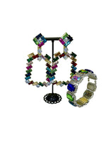 Rainbow Multi Sapphire Earrings