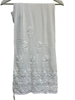 Wide-Leg Modal Trousers with Exquisite Handmade Embroidery