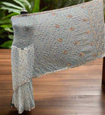 Georgette Saree with chikankari Keel Jaal Embroidery – Elegant Palla Work | Famaza Couture