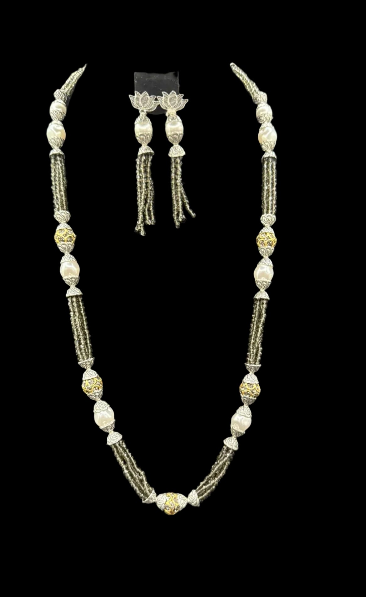 Real crystal beaded/MOP Mala Set | Regal Jewellery– Famaza Couture