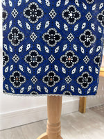 Traditional Ajrak Sindhi Kurta/Dress - Blue/White