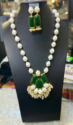 Mother of pearl & Mona lisa stone Mala Set | Regal Jewellery – Famaza Couture