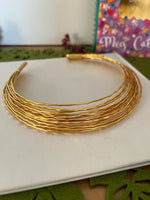 Gold Tone Hasli Necklace set | Elegant Bridal Jewellery – Famaza Couture