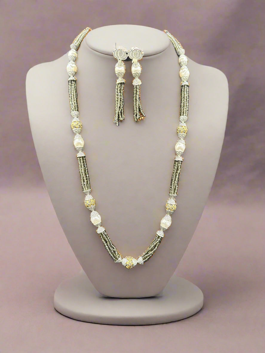 Real crystal beaded/MOP Mala Set | Regal Jewellery– Famaza Couture