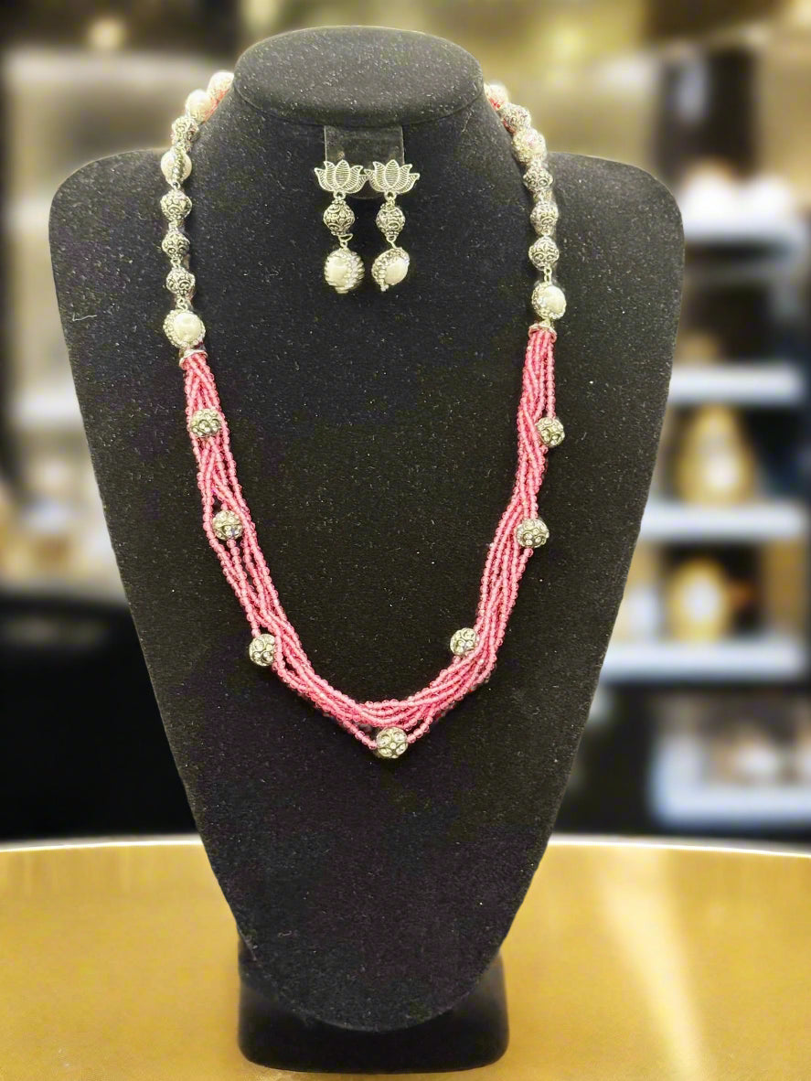 Fusion Twisted Layer Beaded Mala Set | Regal Jewellery – Famaza Couture