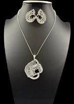 Artificial AD Pendants Set with earrings | Brooch Design – Famaza Couture