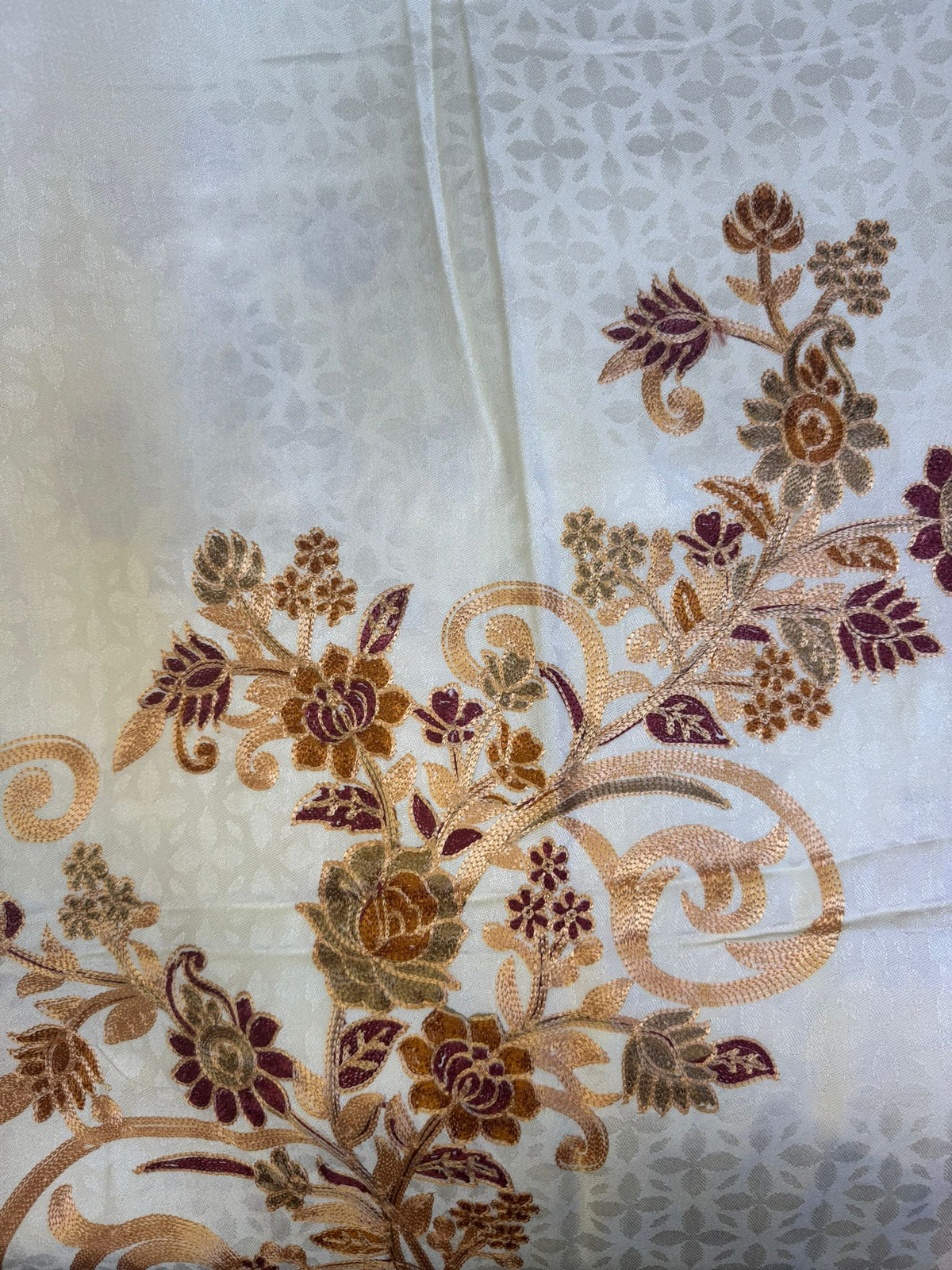 Kashmiri Embroidered Marina Scarf & Handcrafted Shawl – Elegant Winter Wrap | Famaza Couture